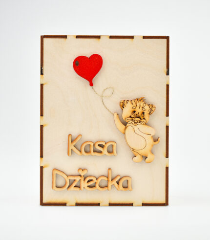 Skarbonka drewniana - Kasa dziecka